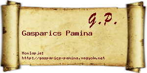 Gasparics Pamina névjegykártya